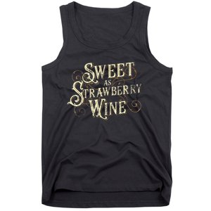 Sweet As Strawberry Wine Ladies Designer Country Tank Top