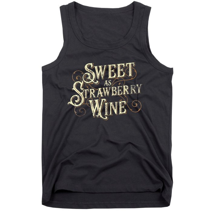 Sweet As Strawberry Wine Ladies Designer Country Tank Top