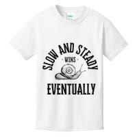 Slow And Steady Wins Eventually With A Snail Cool Kids T-Shirt