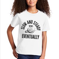 Slow And Steady Wins Eventually With A Snail Cool Kids T-Shirt