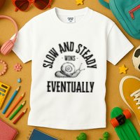 Slow And Steady Wins Eventually With A Snail Cool Kids T-Shirt