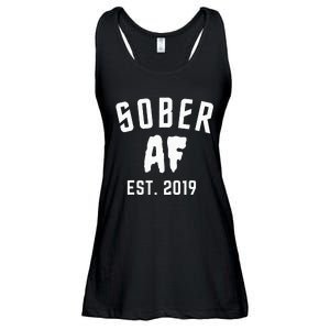 Sober Af Since Est 2019 5 Years Sobriety Anniversary Ladies Essential Flowy Tank