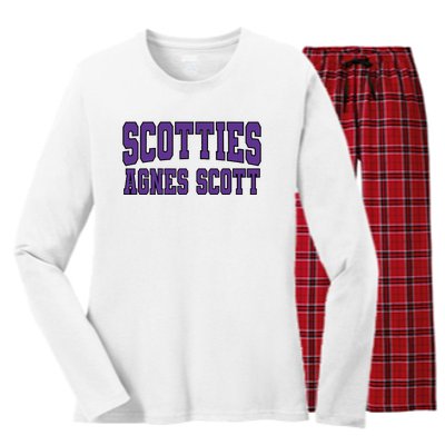 Scotties Agnes Scott Women's Long Sleeve Flannel Pajama Set 