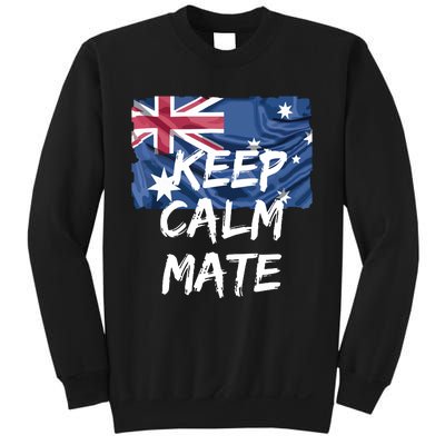 Souvenir Australia Slang Keep Calm Mate Flag Travel Sweatshirt