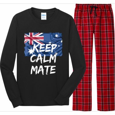 Souvenir Australia Slang Keep Calm Mate Flag Travel Long Sleeve Pajama Set