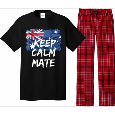 Souvenir Australia Slang Keep Calm Mate Flag Travel Pajama Set