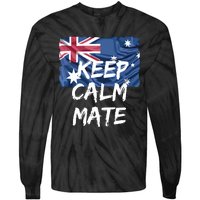 Souvenir Australia Slang Keep Calm Mate Flag Travel Tie-Dye Long Sleeve Shirt