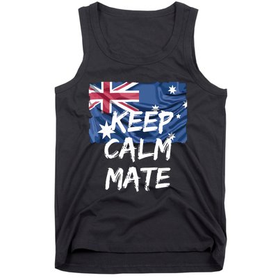 Souvenir Australia Slang Keep Calm Mate Flag Travel Tank Top