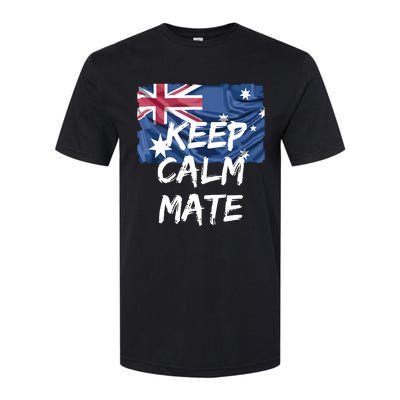 Souvenir Australia Slang Keep Calm Mate Flag Travel Softstyle CVC T-Shirt