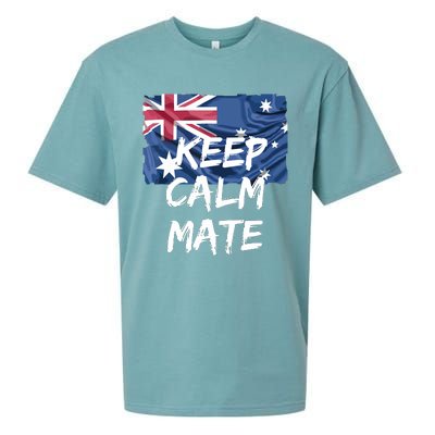 Souvenir Australia Slang Keep Calm Mate Flag Travel Sueded Cloud Jersey T-Shirt