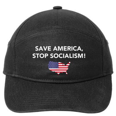 Save America Stop Socialism 7-Panel Snapback Hat