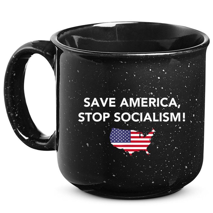 Save America Stop Socialism 15oz Campfire Ceramic Mug