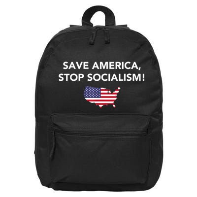 Save America Stop Socialism 16 in Basic Backpack
