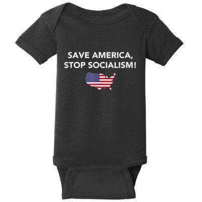 Save America Stop Socialism Baby Bodysuit