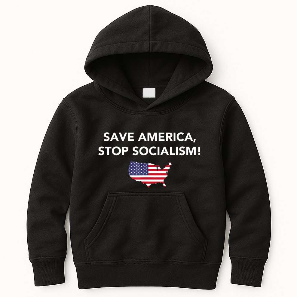 Save America Stop Socialism Kids Hoodie