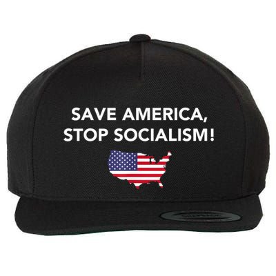 Save America Stop Socialism Wool Snapback Cap
