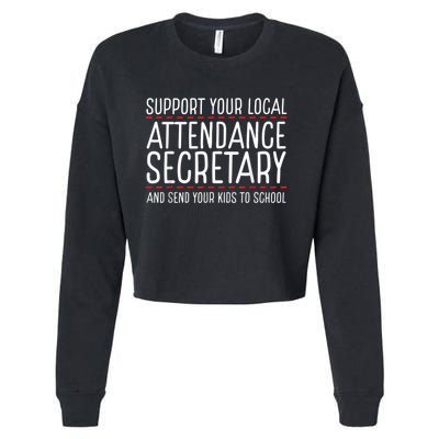 Support Attendance Secretary Cropped Pullover Crew