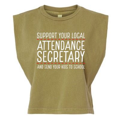 Support Attendance Secretary Garment-Dyed Women's Muscle Tee