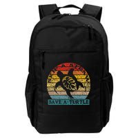 Skip A Straw Save A Turtle Vintage Retro Save A Turtle Daily Commute Backpack
