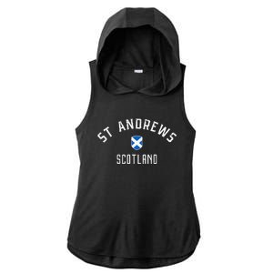 St Andrews Scotland Ladies PosiCharge Tri-Blend Wicking Draft Hoodie Tank