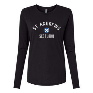 St Andrews Scotland Womens Cotton Relaxed Long Sleeve T-Shirt