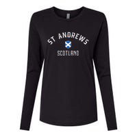 St Andrews Scotland Womens Cotton Relaxed Long Sleeve T-Shirt