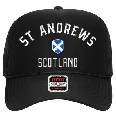 St Andrews Scotland High Crown Mesh Back Trucker Hat