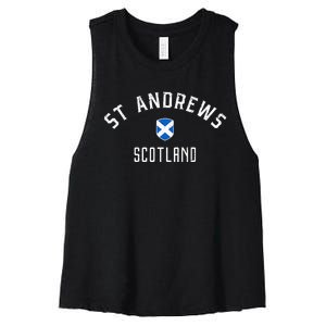 St Andrews Scotland Women's Racerback Cropped Tank