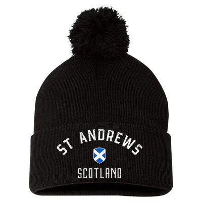 St Andrews Scotland Pom Pom 12in Knit Beanie