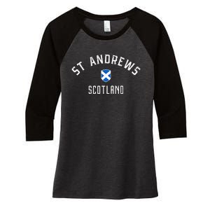 St Andrews Scotland Women's Tri-Blend 3/4-Sleeve Raglan Shirt