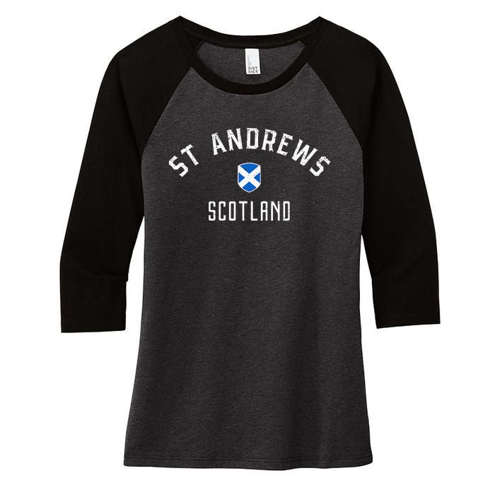 St Andrews Scotland Women's Tri-Blend 3/4-Sleeve Raglan Shirt