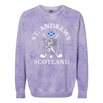 St. Andrews Scotland Golf Fan Colorblast Crewneck Sweatshirt