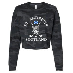 St. Andrews Scotland Golf Fan Cropped Pullover Crew