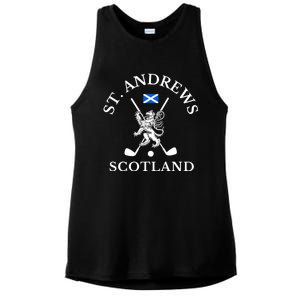 St. Andrews Scotland Golf Fan Ladies PosiCharge Tri-Blend Wicking Tank