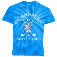 St. Andrews Scotland Golf Fan Kids Tie-Dye T-Shirt