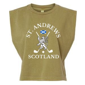 St. Andrews Scotland Golf Fan Garment-Dyed Women's Muscle Tee