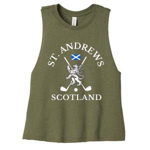 St. Andrews Scotland Golf Fan Women's Racerback Cropped Tank