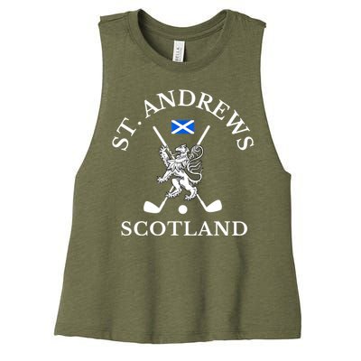 St. Andrews Scotland Golf Fan Women's Racerback Cropped Tank