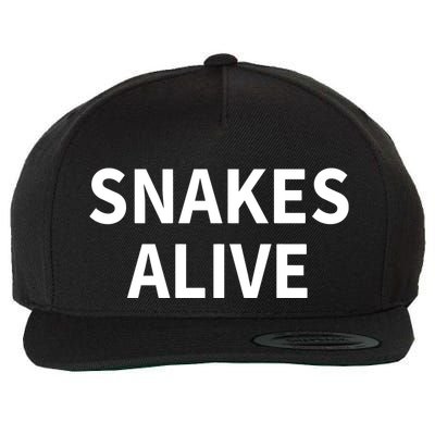 Snakes Alive Wool Snapback Cap