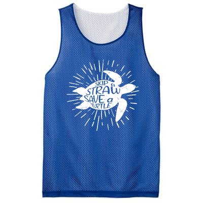 Skip A Straw Save A Turtle Ecofriendly Cool Gift Mesh Reversible Basketball Jersey Tank