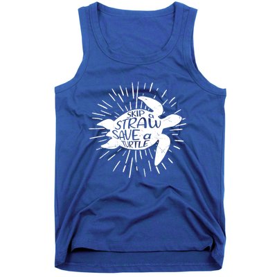 Skip A Straw Save A Turtle Ecofriendly Cool Gift Tank Top