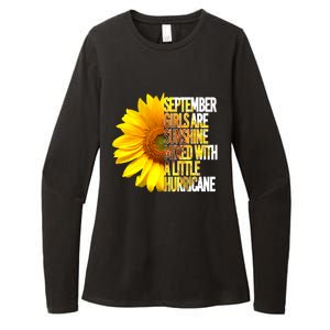 September Are Sunshine Mixed Hurricane Sunflower Funny Gift Womens CVC Long Sleeve Shirt