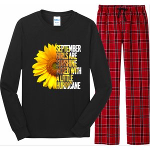 September Are Sunshine Mixed Hurricane Sunflower Funny Gift Long Sleeve Pajama Set