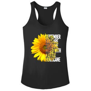 September Are Sunshine Mixed Hurricane Sunflower Funny Gift Ladies PosiCharge Competitor Racerback Tank