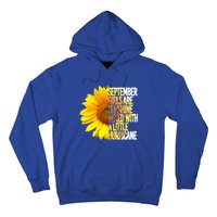 September Are Sunshine Mixed Hurricane Sunflower Funny Gift Hoodie