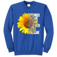 September Are Sunshine Mixed Hurricane Sunflower Funny Gift Sweatshirt