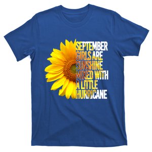 September Are Sunshine Mixed Hurricane Sunflower Funny Gift T-Shirt