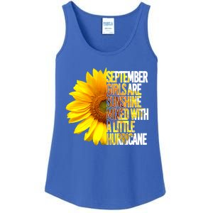 September Are Sunshine Mixed Hurricane Sunflower Funny Gift Ladies Essential Tank