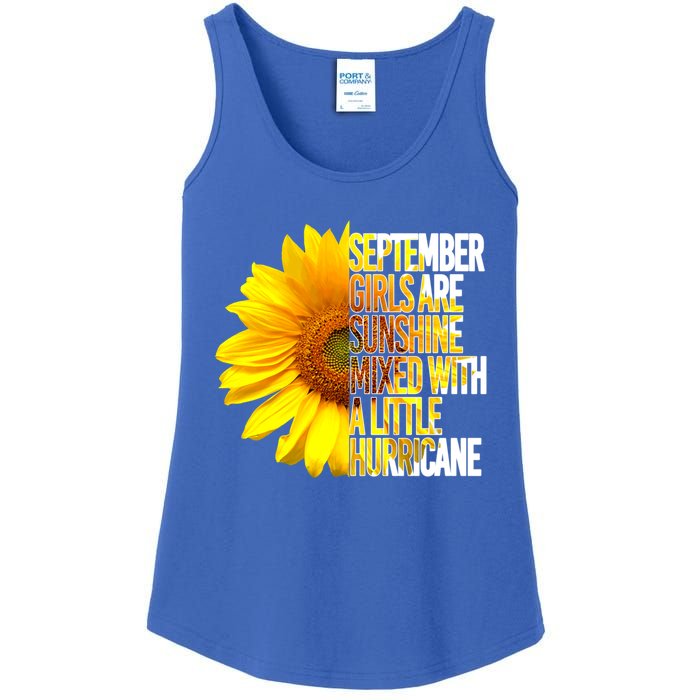 September Are Sunshine Mixed Hurricane Sunflower Funny Gift Ladies Essential Tank