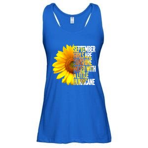 September Are Sunshine Mixed Hurricane Sunflower Funny Gift Ladies Essential Flowy Tank